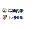 竞彩足球周五002推荐：乌迪内斯VS卡利亚里