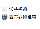 周日011 英冠 沃特福德 VS 西布罗姆维奇