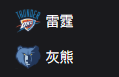 NBA篮球周六311：雷霆VS灰熊