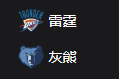 NBA篮球周三309：雷霆VS灰熊